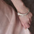 Common Calla Designed Retro Sterling Silver Open Bracelet with Pearl