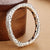 Hollow Out Floral Design Retro Sterling Silver Open Bracelet