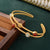 Bracelet en dorure de style chinois en perles de corail rouge