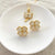 Four Leaf Clover Designed White Jade Pendant Gilding Necklace