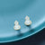 Gourd Shape White Jade Gilding Earrings