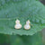 Gourd Shape White Jade Gilding Earrings