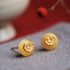 Ruyi Shape Chinese Style Gilding Earrings