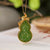 Necklace with Jade Openable Gourd Shape Pendant