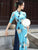 Floral Fancy Cotton Cheongsam Top Chinese Style Dance Costume