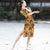 Dehnbares Cheongsam-Kleid mit Blumenmuster im chinesischen Stil Tanzkostüm