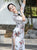 Robe Cheongsam Floral Extensible Robe De Danse De Style Chinois