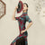 Dehnbares Cheongsam-Kleid mit Blumenmuster im chinesischen Stil Tanzkleid