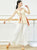 Elegant Chinese Style Classical Dance Costume Yoga Wear with Trumpet Sleeves