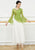 Elegant Chinese Style Classical Dance Costume Yoga Wear with Trumpet Sleeves