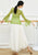 Elegant Chinese Style Classical Dance Costume Yoga Wear with Trumpet Sleeves