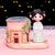 Chinese Ancient Girl Resin Pencil Container Oriental Desktop Decor