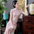 Short Sleeve Floral Fancy Cotton Retro Cheongsam Chinese Dress