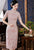 Short Sleeve Floral Fancy Cotton Retro Cheongsam Knee Length Chinese Dress