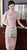 Short Sleeve Floral Fancy Cotton Retro Cheongsam Knee Length Chinese Dress