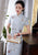 Short Sleeve Floral Fancy Cotton Retro Cheongsam Full Length Chinese Dress
