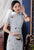 Short Sleeve Floral Fancy Cotton Retro Cheongsam Full Length Chinese Dress