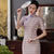 Chic Knee Length Cheongsam Plaids & Checks Chinese Dress