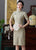 Chic Knee Length Cheongsam Plaids & Checks Chinese Dress