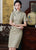 Chic Knee Length Cheongsam Plaids & Checks Chinese Dress