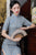Mezza manica al ginocchio Cheongsam plaid e quadri Abito cinese
