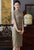 Mezza manica al ginocchio Cheongsam plaid e quadri Abito cinese