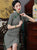 Chic Half Sleeve Knee Length Cheongsam Plaids & Checks Chinese Dress