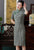 Chic Half Sleeve Knee Length Cheongsam Plaids & Checks Chinese Dress