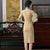 Schickes, halblanges, knielanges Cheongsam-Karo-Chinesisches Kleid
