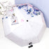 Paraguas plegable oriental con pintura de tinta china de aves y flores