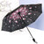 Paraguas plegable oriental con estampado floral
