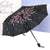 Paraguas plegable oriental con estampado floral