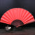 Ventilateur décoratif chinois traditionnel fait main de couleur unie