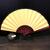 Ventilateur décoratif chinois traditionnel fait main de couleur unie