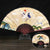 Gru che dipingono ventaglio decorativo cinese tradizionale fatto a mano con ventaglio pieghevole