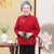 Traje Tang de lana con bordado floral Chaqueta tradicional china Abrigo de madre