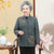 Floral Embroidery Woolen Tang Suit Traditional Chinese Jacket Mother's Coat