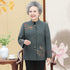 Blumenstickerei Woll Tang Anzug Traditionelle Chinesische Jacke Muttermantel