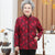 Velvet Floral Woolen Tang Suit Traditional Chinese Jacket Mother's Coat