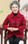 Revers Col Broderie Florale Laine Tang Costume Veste Traditionnelle Chinoise Manteau De Mère