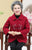 Lapel Collar Floral Embroidery Woolen Tang Suit Traditional Chinese Jacket Mother's Coat