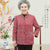 Round Collar Geometry Embroidery Woolen Tang Suit Traditional Chinese Jacket Mother's Coat