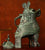 Archaize Chinese Bronze Drinking Vessel Museum Props Home Office Decor