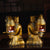 Archaize Chinese Gilt Bronze Human-Shaped Lamp Museum Props Home Office Decor