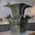 Archaize Four-goat Square Zun Chinese Drinking Vessel Museum Props Home Office Decor