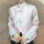 Floral & Crane Embroidery Brocade Women's Chinese Style Wadded Coat
