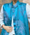 Mandarin Collar Floral Brocade Chinese Style Waistcoat Vest