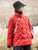 Stand Collar Chinese Style Women's Down Coat with Fur Edge & Strap Buttons