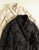 Retro Zen Style V Neck Women's Down Coat with Lacing