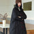 Knee Length Stand Collar Chinese Style Women's Down Coat with Strap Buttons